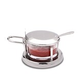 thumbnail of Karl Weis Parmesan-/Marmeladendose mit Löffel, Glas/Edelstahl
