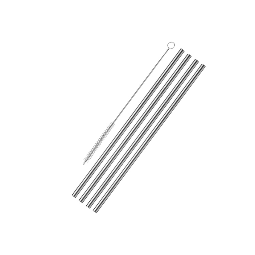 Westmark 4 Trinkhalme Edelstahl gerade + Reinigungsbürstchen, 62722260