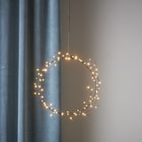 thumbnail of LED Kranz Draht Türkranz Wandkranz Leuchtkranz Dekokranz 95LED D: 24cm Innen