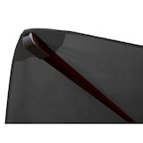 thumbnail of Gastronomie Holz-Sonnenschirm HWC-C57, Gartenschirm, Polyester/Holz 28kg, eckig 4x4m Seilzug stoßsicher ~ anthrazit