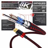 thumbnail of Primewire - 4m High Speed 8K HDMI Kabel 2.1 mit Ethernet ARC 3D 4K Ultra HD 7680x4320 @ 120 Hz PS4 360 TV OLED PC Laptop Beamer Monitor - Schwarz/Rot