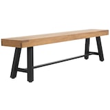 thumbnail of METRO PROFESSIONAL Conjunto de mesa e bancos de exterior Picada 3 peças, 1 mesa 220 x 70 cm, 2 bancos 180 x 31 cm, castanho natural