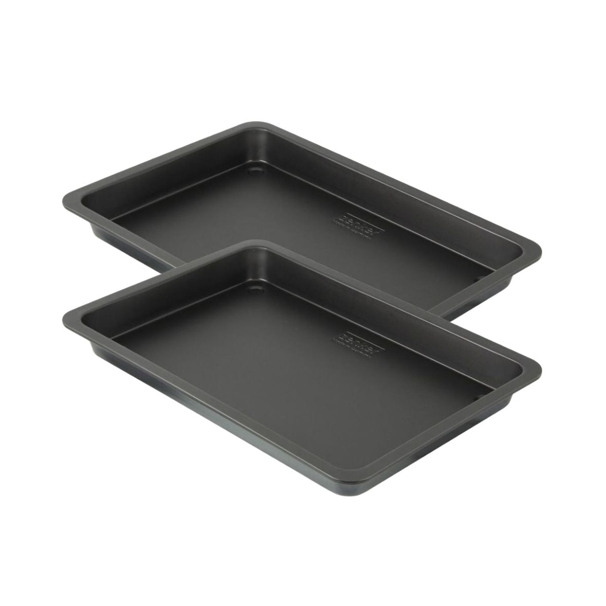 Juego de 2 bandejas de horno rectangulares 42 x 29 cm Zenker Negro Metalizado