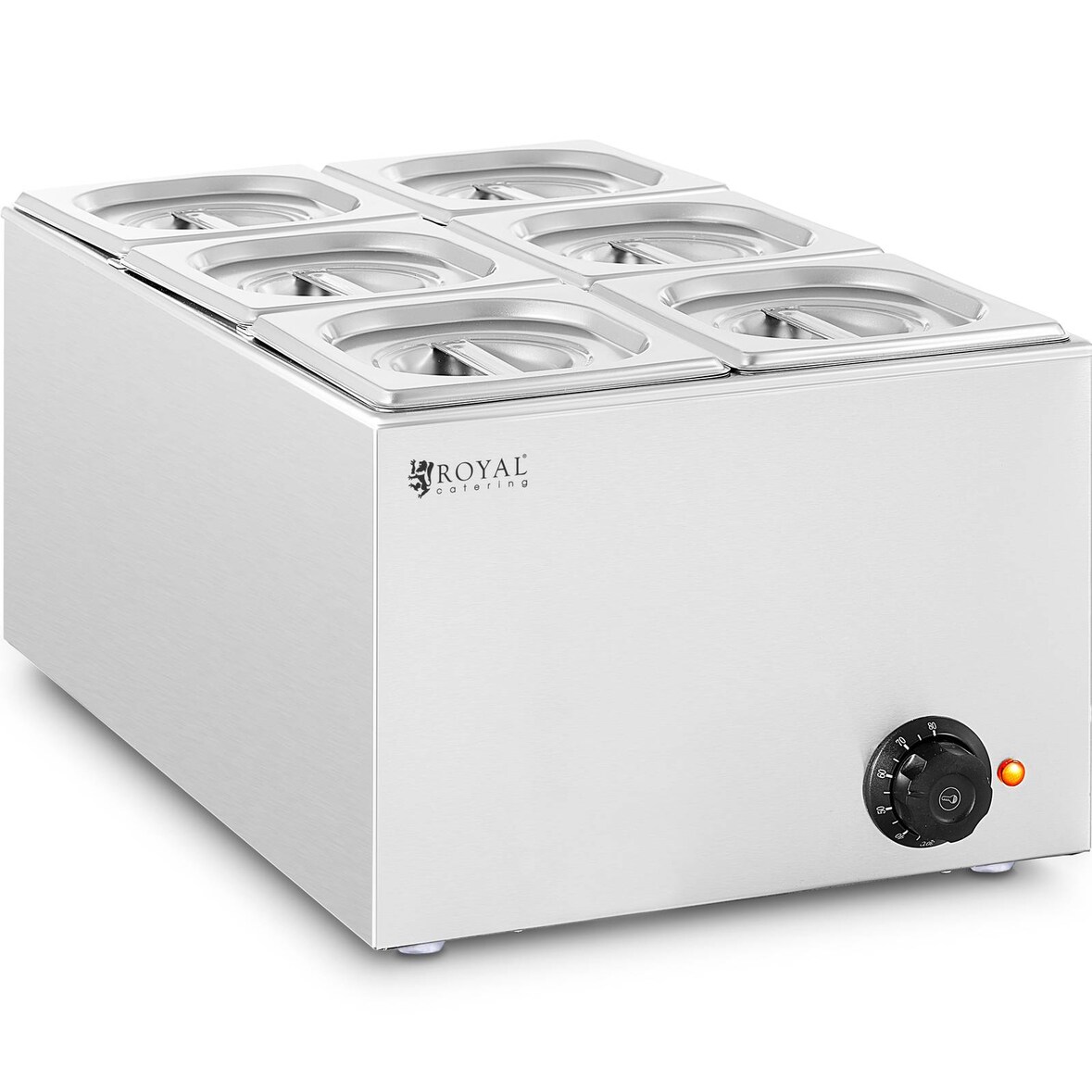 Royal Catering Banho-maria - 640 W - 6 x GN GN 1/6 -