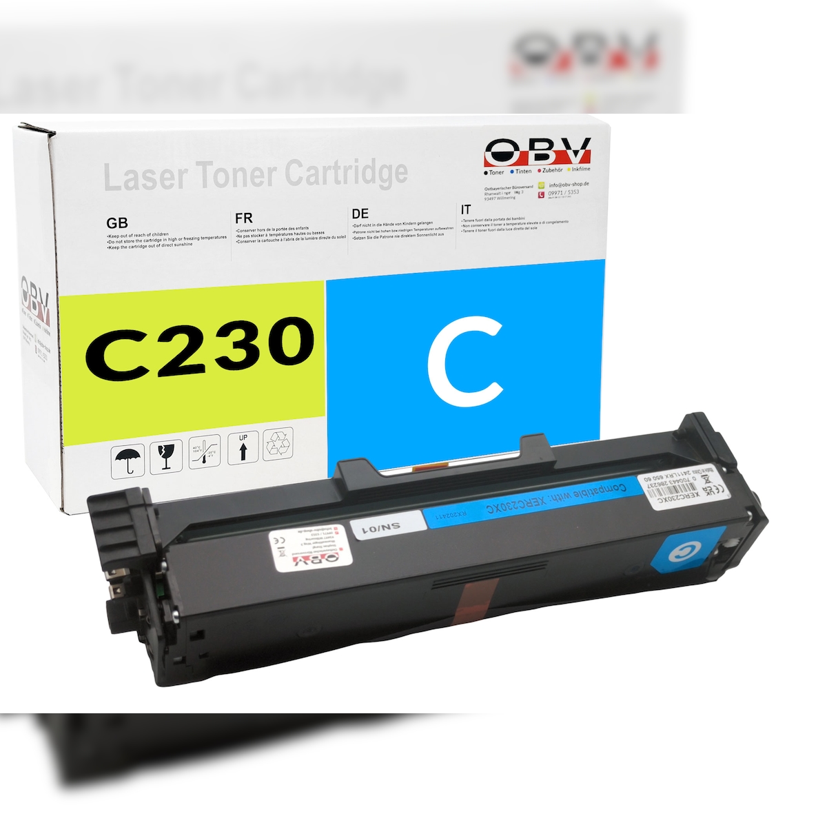 OBV kompatibler Toner für Xerox 006R04392 für C230 & C235 Cyan