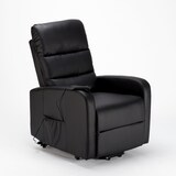 thumbnail of Poltrona reclinabile relax elettrica con alzapersona in similpelle Elizabeth Design - Nero-SR681PUN