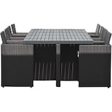 thumbnail of Ensemble repas de jardin encastrable - Noir - Résine tressée et plateau aluminium - 8 places - PVC-8-ALU-N -   DCB GARDEN