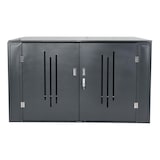 thumbnail of 4er-Fahrradgarage HWC-K64, Gerätehaus Fahrradbox mit Deckel, abschließbar Metall 121x202x150cm, anthrazit