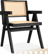 thumbnail of tectake Esszimmerstuhl Lissy mit Wiener Geflecht im Boho-Stil - pro Stück schwarz