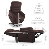 thumbnail of Fernsehsessel mit Aufstehhilfe, Relaxsessel mit elektrischer Liegefunktion, 2 Motoren, 120 kg belastbar, Mikrofaser, Dunkelbraun, Raburg Jan