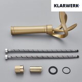 thumbnail of NAVIS | Design Wasserfall Wasserhahn Bad Gold matt hohe Badarmatur|Elegante Premium Edelstahl Armatur Für hohe Waschbecken|Mischbatterie 2 Anschlüsse