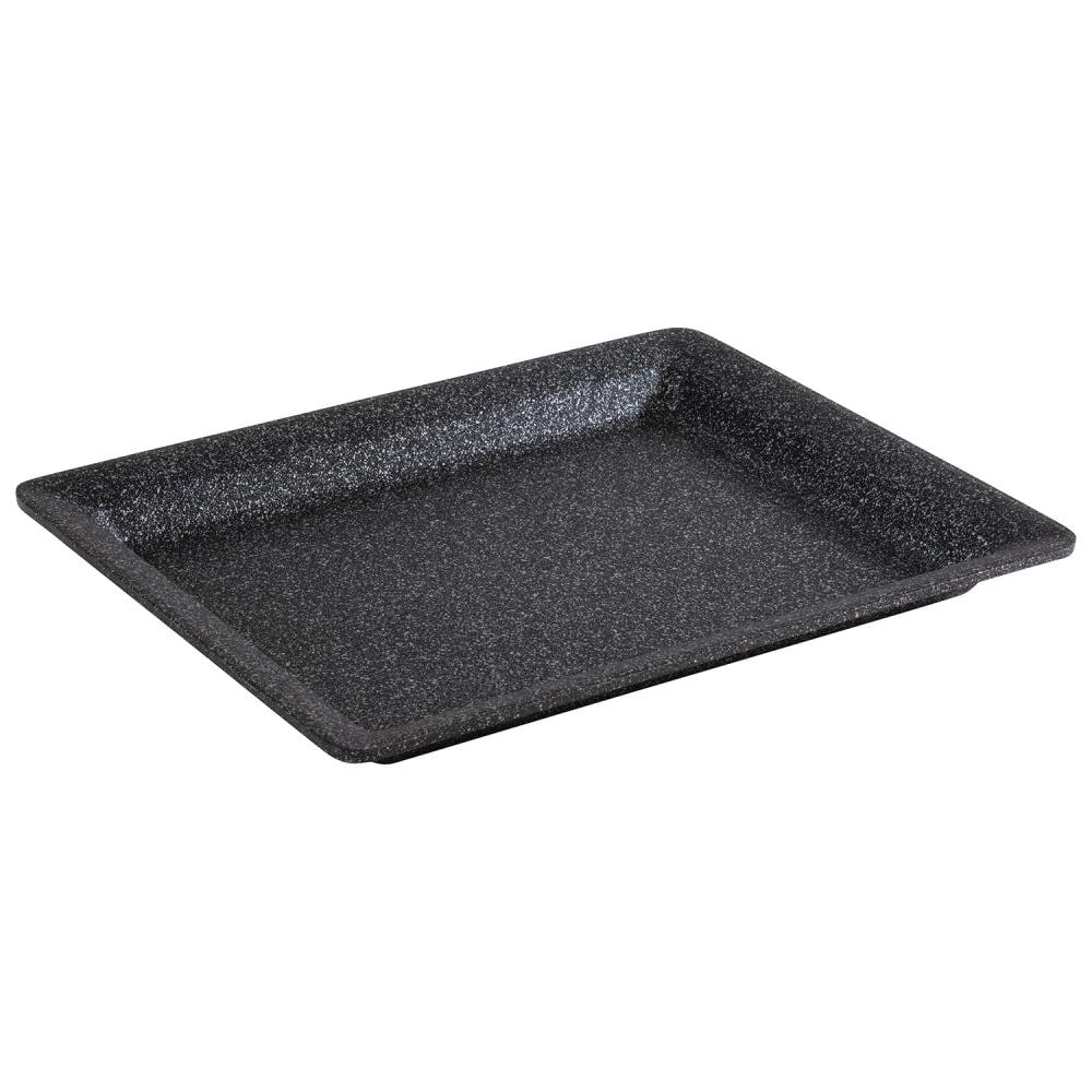 APS GN 1/2 dienblad -FROSTFIRE- 32,5 x 26,5 cm, H: 3 cm Aluminium, zwart / zilver