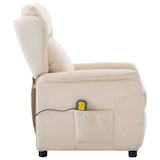 thumbnail of vidaXL Massagesessel mit Kissen Creme 93,5 x 67,5 x 101,5 cm Stoff