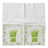 thumbnail of Sovie HOME Serviette Spargel in Weiß-Grün aus Tissue 33 x 33 cm, 20 Stück - Asparagus Spargelzeit
