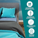 thumbnail of Teddyplüsch Winter Bettwäsche 200x200 Petrol Türkis Grau 3 teilig flauschig warm