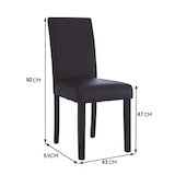 thumbnail of METRO PROFESSIONAL Chaise de restaurant rembourrée Valmy II, lot de 2, bois/simili cuir, noir