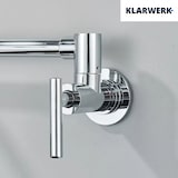 thumbnail of NILS | Grifo de Agua Fría de Pared de Un Orificio Cromo | Cocina profesional Grifo de acero inoxidable | plegable con grifo abatible