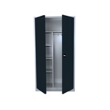 thumbnail of Spind Mehrzweckschrank Kleiderschrank mit Flügeltüren 1950 x 925 x 422 mm lichtgrau/anthrazit