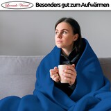 thumbnail of Kuscheldecke Dunkelblau 220x240 cm Wolldecke Fleece extra weiche Wohndecke Sofa