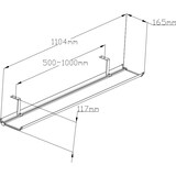 thumbnail of Euroseats Kabelkanal-Schreibtisch weiß 110 cm
