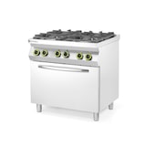 thumbnail of HENDI Cuisinière à gaz 4 feux avec four à convection GN 1/1, Kitchen Line, 230V/3000W, 19kW, 800x722x(H)900mm