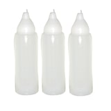 thumbnail of 3 transparente Quetschflaschen 750 ml tropffrei Ketchupflaschen Senfflasche Mayonaiseflasche