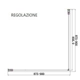 thumbnail of Box Doccia Fumè H200 Doppia Battente Profili Neri - 90x90