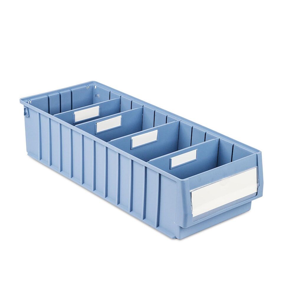 PROREGAL 100x Trennsteg-Etiketten für Regalkästen BH | Breite 15cm