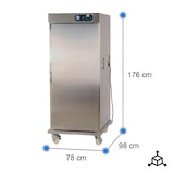 thumbnail of Cleiton® Armario Mantenedor de Calor 1 Puerta con Ruedas de 78x96 cm | Carro Caliente Catering de 11 Bandejas GN 1/1 con Temperatura 0/100°C y 2500 W