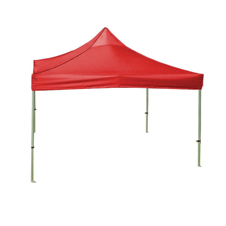 Gazebo 3x3 m rosso certificato IGNIFUGO SENZA laterali pieghevole alluminio piantone esagonale 45mm