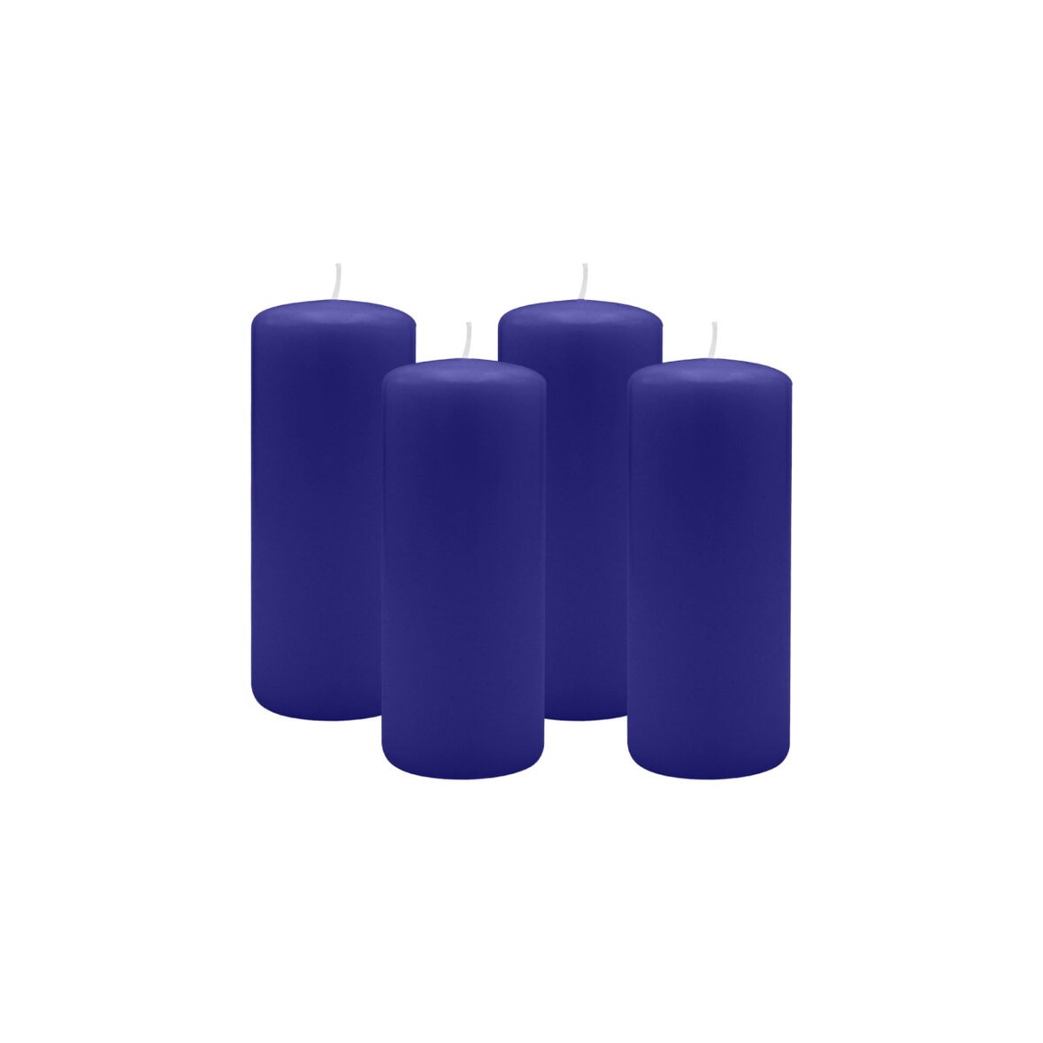 4er Set Adventskranzkerzen Royalblau Ø 60 x 120 mm