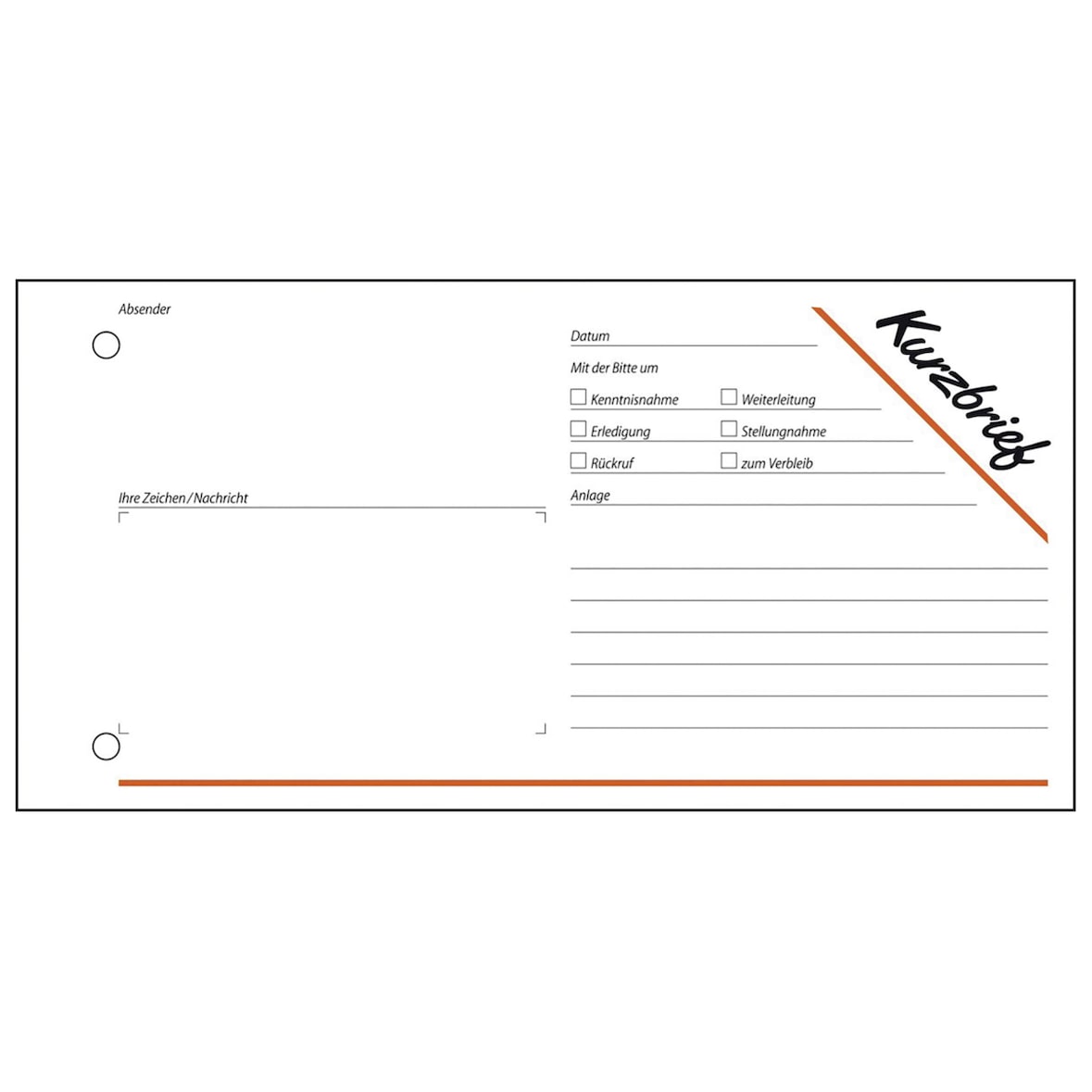 Sigel KF213 Kurzmitteilung DIN A4, 100 Blatt