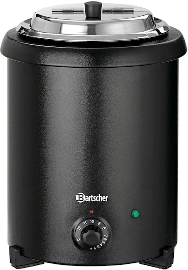 Terrina eléctrica de 5,4 litros em aço inoxidável, preta, 300 W, 220 V - MONO