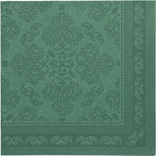 50 Servietten ROYAL Collection 1/4-Falz 40 cm x 40 cm dunkelgrün Arabesque