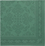 thumbnail of 50 Servietten ROYAL Collection 1/4-Falz 40 cm x 40 cm dunkelgrün Arabesque