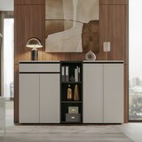 thumbnail of Aktenschrank mit Schublade & Türen Soft-Close | 81x120x40 cm | Greige matt | Büroschrank Made in Germany | Büromöbel `Stuttgart` Kadima Design