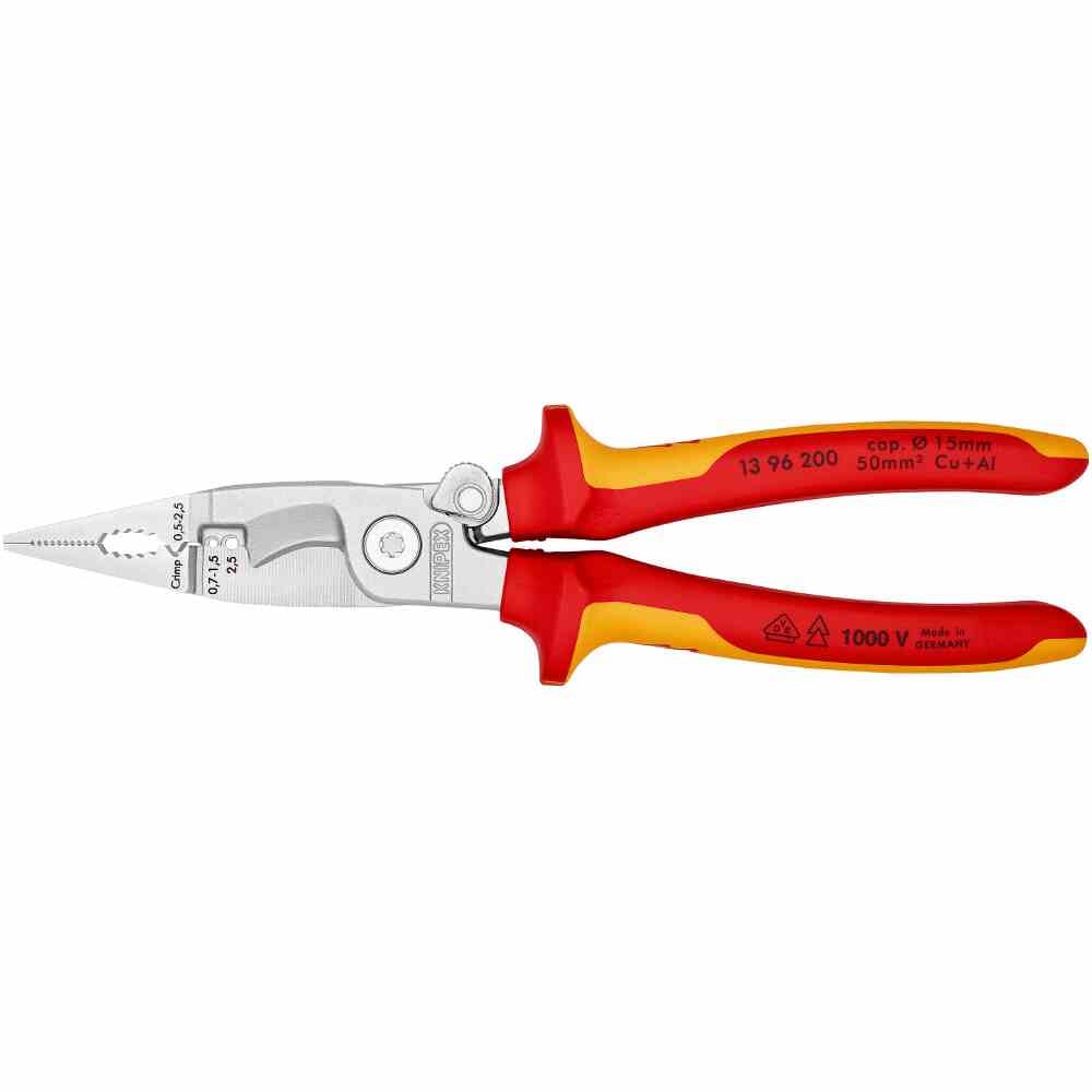 KNIPEX   Kabelschere mit Präzisionsschneiden für Kabel bis Ø 15 mm, schneidet z.B.