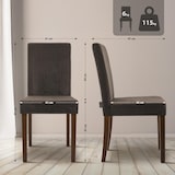 thumbnail of Esszimmerstuhl Ina Cord braun/antik-dunkel