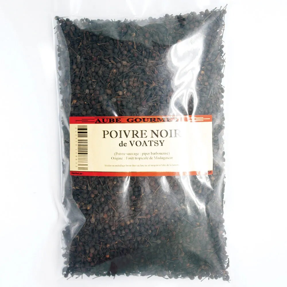 MesZépices - Poivre sauvage noir de Madagascar, Voatsiperifery - Grand moulin rechargeable 50 g