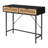 thumbnail of Helloshop26 - Mesa de consola 100 x 40 x 75 cm preto natural 03_0010880