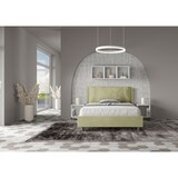 thumbnail of Cama sin somier acolchada 140x200 microfibra verde Antea