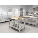 thumbnail of METRO Professional Table de travail GWTS4077, acier inoxydable, 70 x 70 x 85 cm, argent