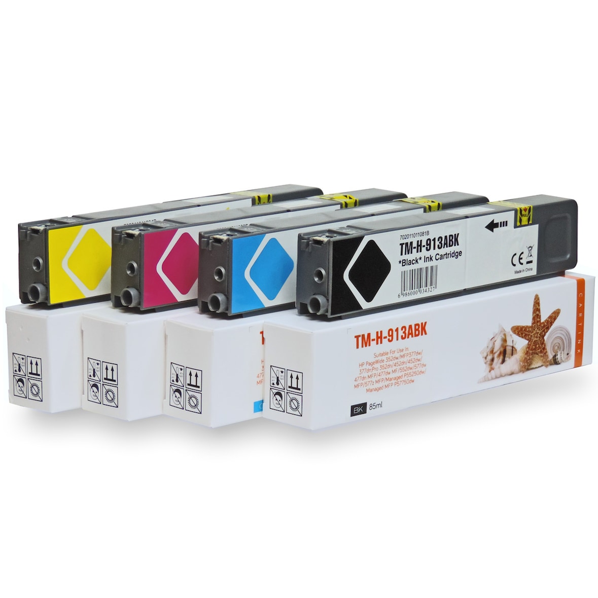 Kompatibel 4er Set HP 913A Druckerpatronen Tinte von Gigao