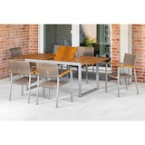 thumbnail of Merxx Silano Set 7tlg., 6 Stapelsessel, 1 Tisch 150(200) x 90 cm, Aluminium