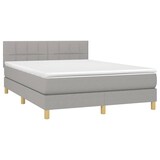 thumbnail of vidaXL Boxspringbett mit Matratze & LED Hellgrau 140x200 cm Stoff