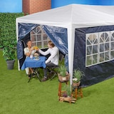 thumbnail of Relaxdays Seitenteile für Pavillon, 6er Set, 2x3m, wasserdicht, Fenster & Tür, PE, Seitenwände mit Klettverschluss, blau
