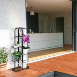 thumbnail of Relaxdays Blumentreppe Metall, 6-stufige Blumenetagere, außen & innen, HBT 107 x 44 x 24 cm, Pflanzenregal, schwarz