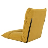 thumbnail of Bodensessel HWC-N44, Relaxsessel Bodenkissen Bodensofa Klappsessel 6 Relaxpositionen, stabiles Gestell Samt ~ gelb