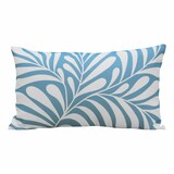 thumbnail of Set van 2 rechthoekige lichtblauwe kussens, 50 x 30 cm