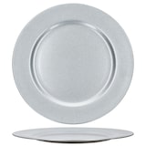 thumbnail of 6x Platzteller Silber Glitzer Ø33cm Dekoteller leicht Kunststoff Weihnachten